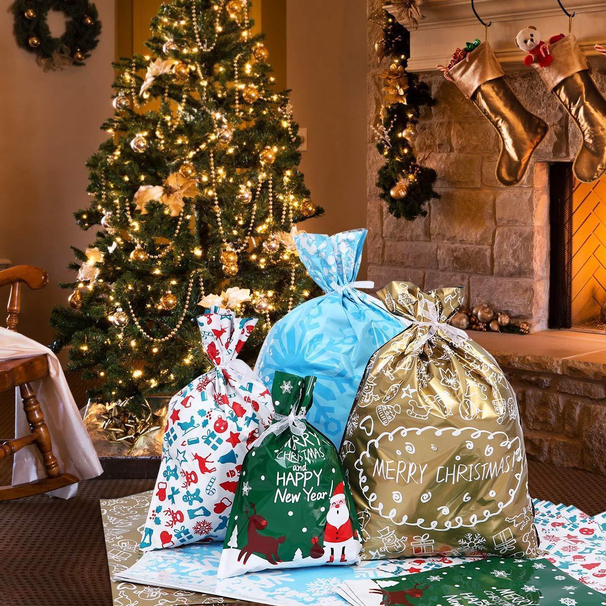 【Quarterly discount -- Welcoming christmas】Drawstring Christmas Gift Bags