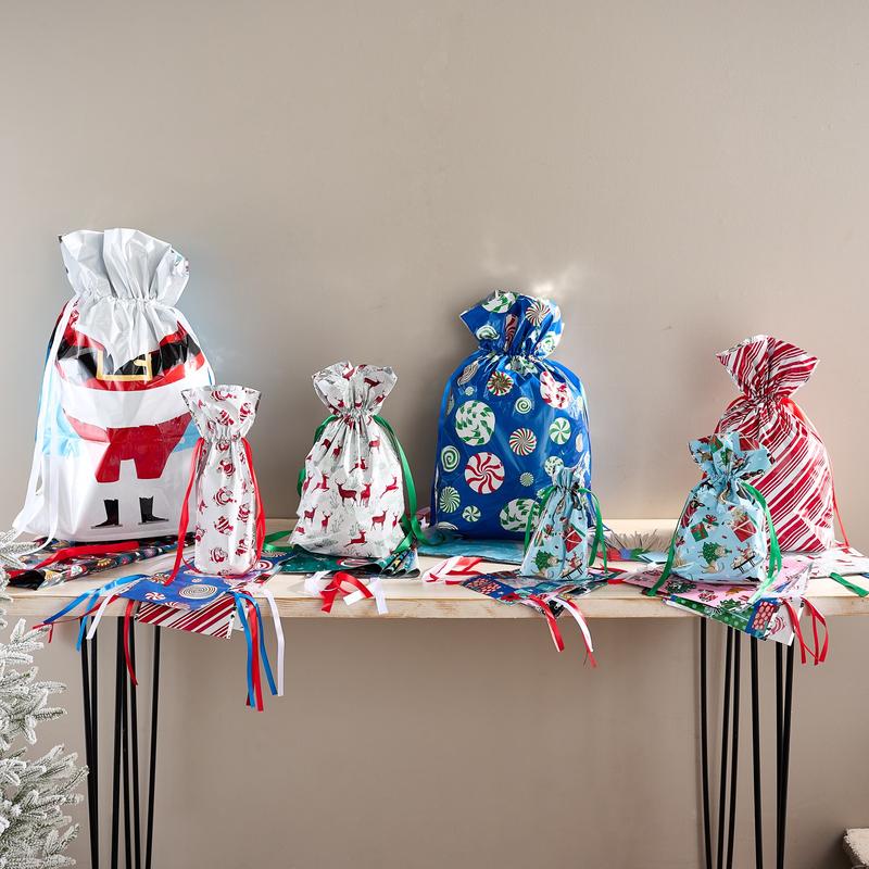 🎁Christmas Sales 49% OFF-Drawstring Christmas Gift Bags (Biodegradable)